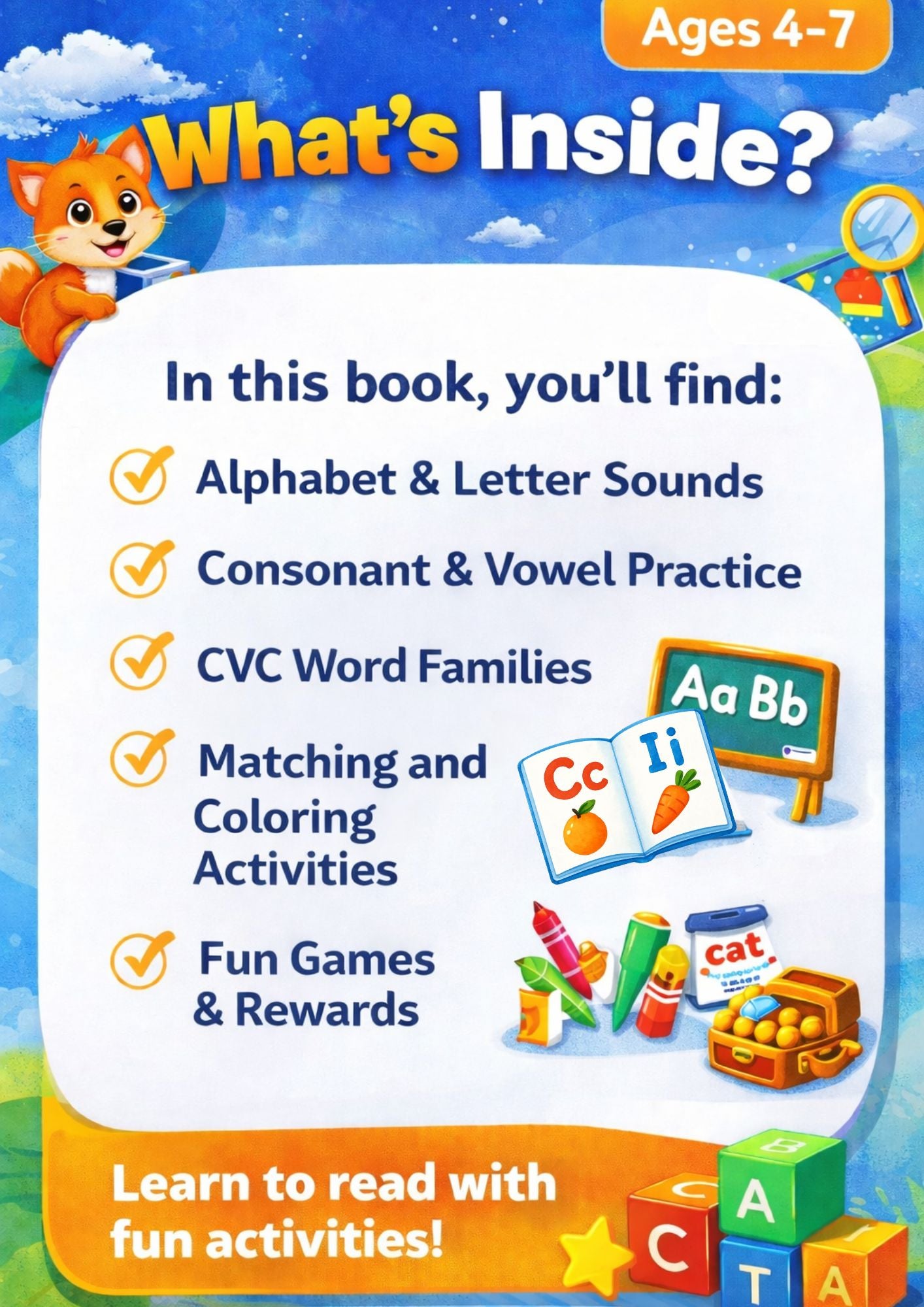 📚 Phonics Learn to Read System for Young Learners (Stage 1)